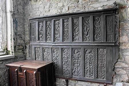 Peter Tavy - Screen Carving Detail